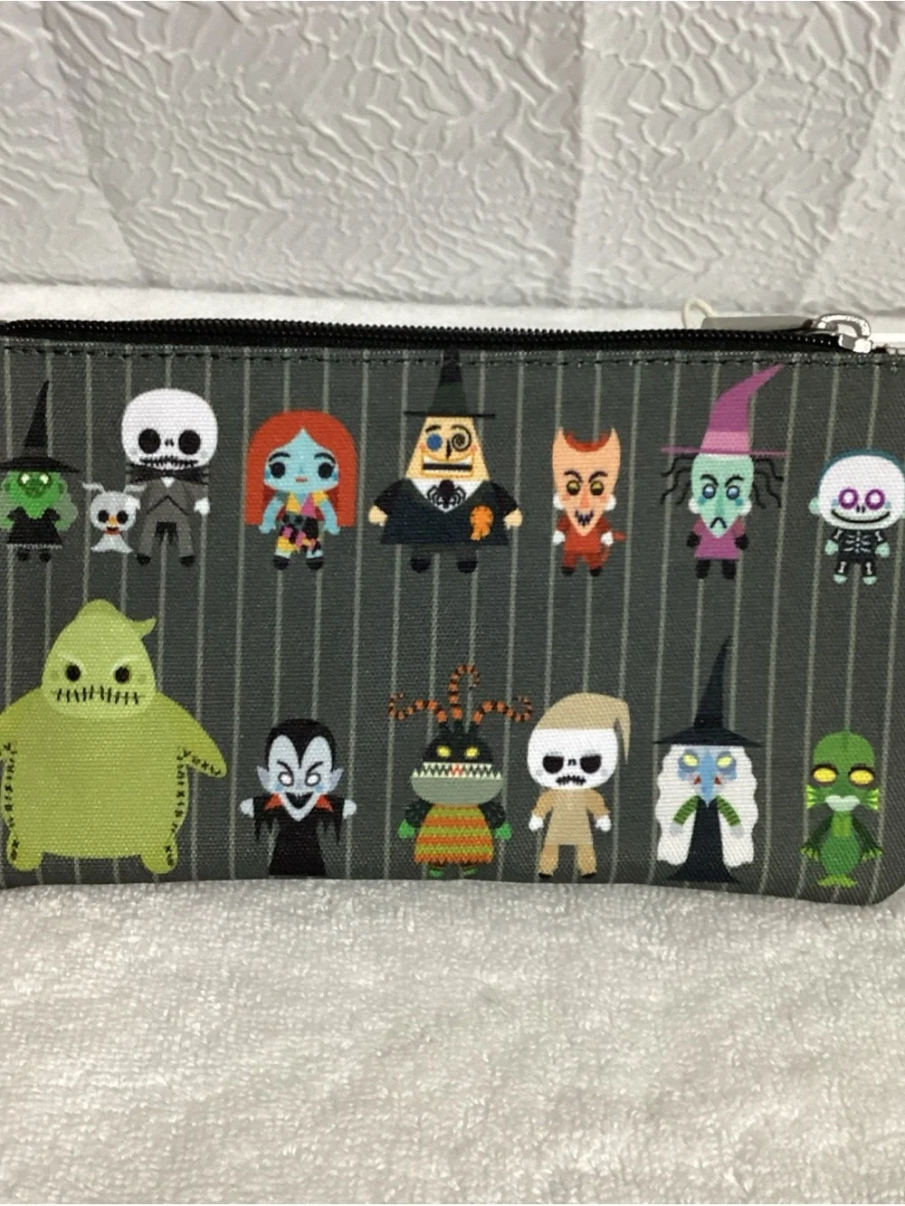 Loungefly Disney Nightmare Before Christmas Chibi Characters Zippered Pouch NEW